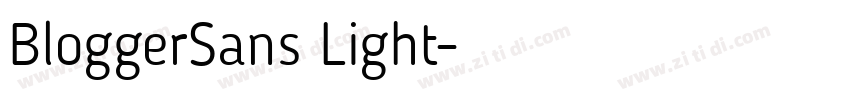 BloggerSans Light字体转换